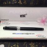 Perfect Replica AAA Montblanc Black precious resin Rollerball Pen Writers Edition Copy